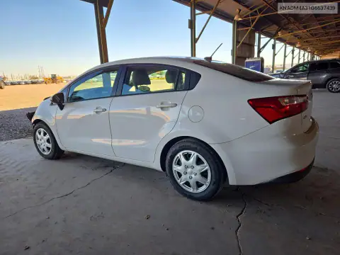 KNADM4A31G6637439 — 2016 Kia Rio, фото 2 с аукциона Copart, Передняя часть