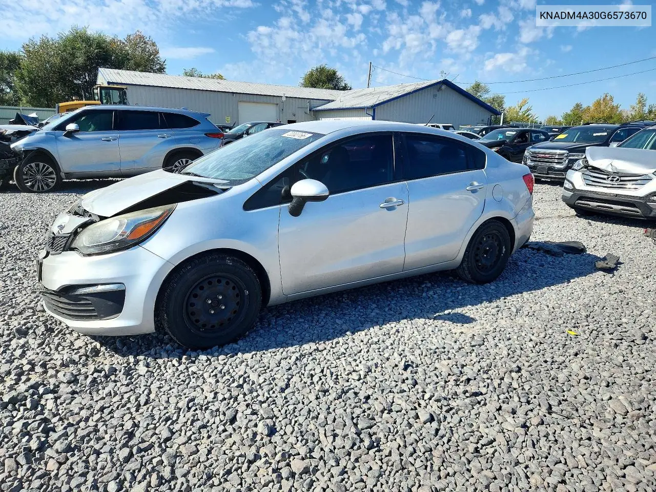 2016 Kia Rio Lx VIN KNADM4A30G6573670 фото 1