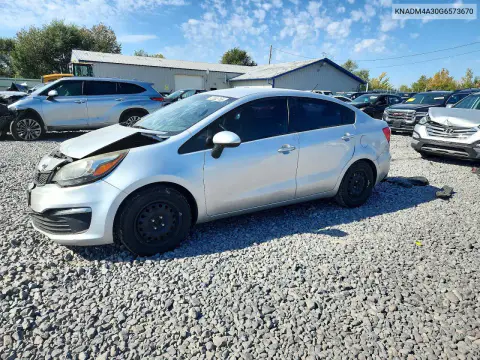 KNADM4A30G6573670 — 2016 Kia Rio, Передняя часть, фото до ремонта