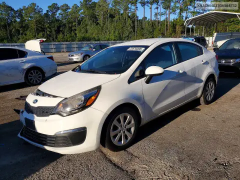 KNADM4A37G6584732 — 2016 Kia Rio, Передняя часть, фото до ремонта
