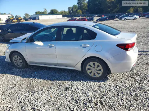 2020 Kia Rio S VIN 3KPA24AD0LE298553 фото 2
