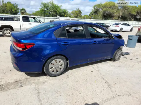 2020 Kia Rio S VIN 3KPA24AD2LE307365 фото 3