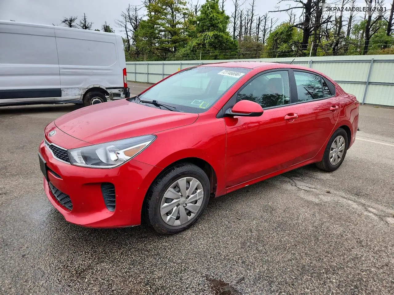 2020 Kia Rio S VIN 3KPA24AD8LE362631 фото 1