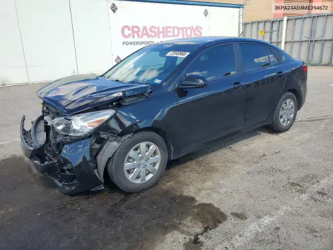 3KPA24AD4ME394672 — 2021 Kia Rio, Передняя часть, фото до ремонта