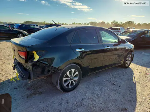 2022 Kia Rio S VIN 3KPA24AD9NE506772 фото 3