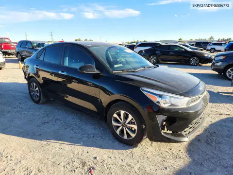 2022 Kia Rio S VIN 3KPA24AD9NE506772 фото 4