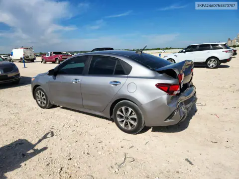 2022 Kia Rio S VIN 3KPA24AD7NE473707 фото 2
