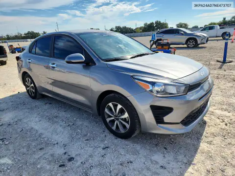 2022 Kia Rio S VIN 3KPA24AD7NE473707 фото 4
