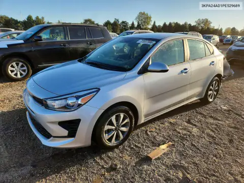 3KPA24AD1PE529689 — 2023 Kia Rio, Задняя часть, фото до ремонта