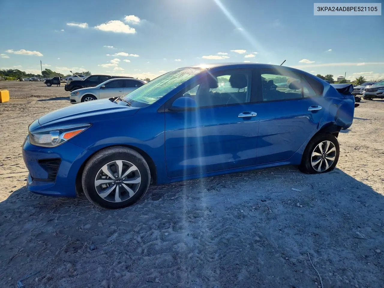 3KPA24AD8PE521105 Kia Rio 2023 — повреждение Задняя часть, фото до ремонта
