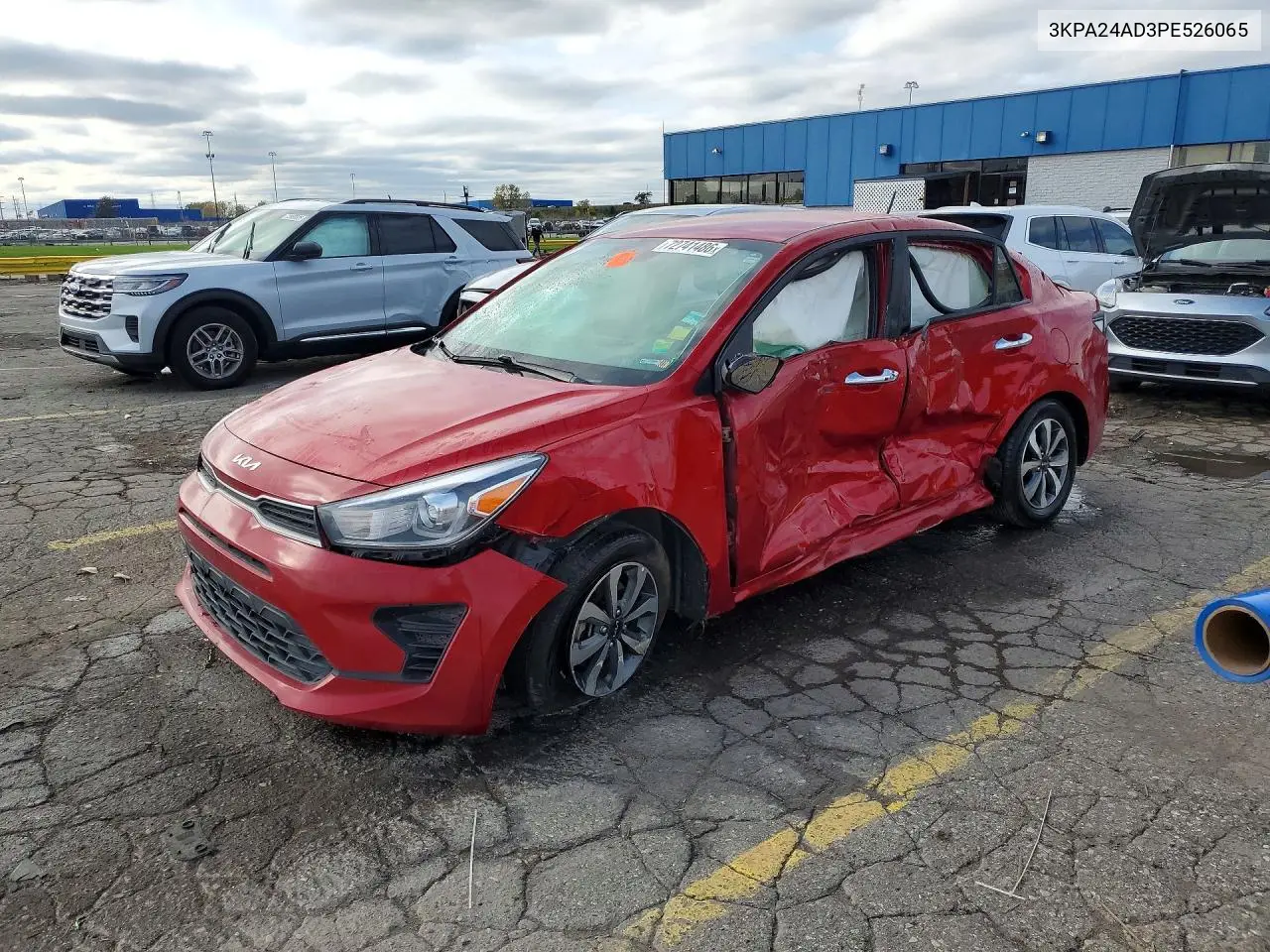 3KPA24AD3PE526065 Kia Rio 2023 — повреждение Боковая часть, фото до ремонта