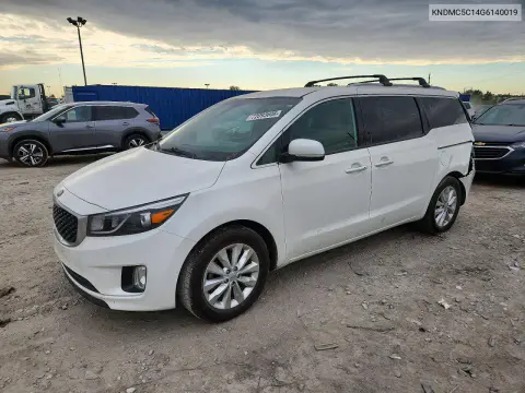 KNDMC5C14G6140019 — 2006 Kia Sedona, Задняя часть, фото до ремонта