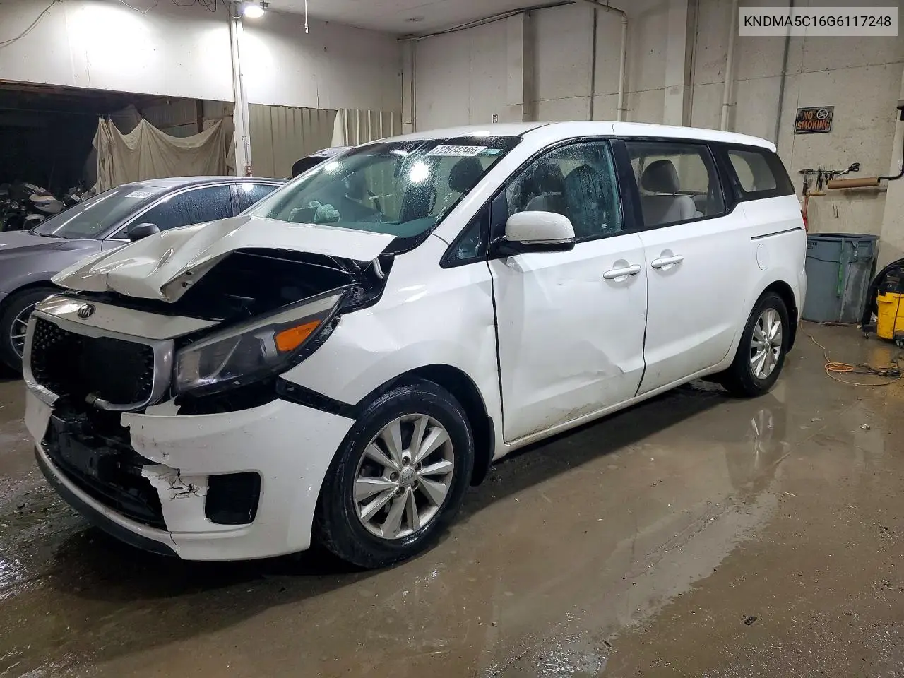 KNDMA5C16G6117248 Kia Sedona 2016 — повреждение Передняя часть, фото до ремонта
