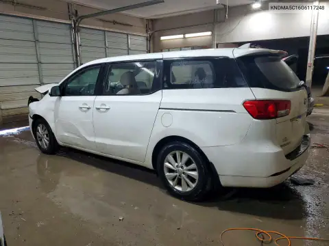 KNDMA5C16G6117248 — 2016 Kia Sedona, фото 2 с аукциона Copart, Передняя часть