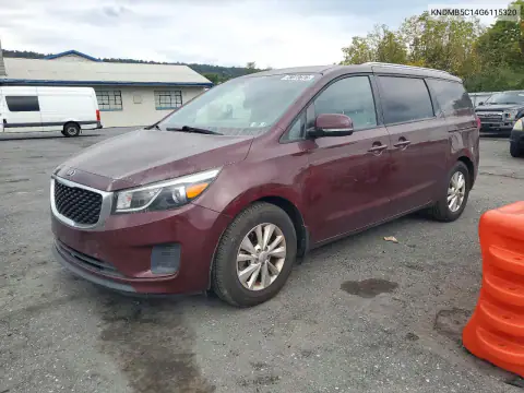 KNDMB5C14G6115320 — 2016 Kia Sedona, Передняя часть, фото до ремонта