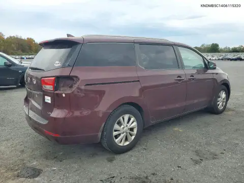KNDMB5C14G6115320 — 2016 Kia Sedona, фото 3 с аукциона Copart, Передняя часть