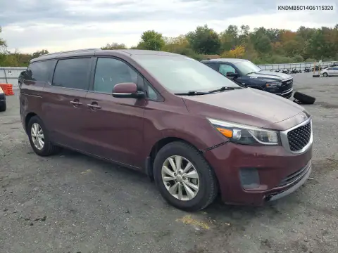 KNDMB5C14G6115320 — 2016 Kia Sedona, фото 4 с аукциона Copart, Передняя часть