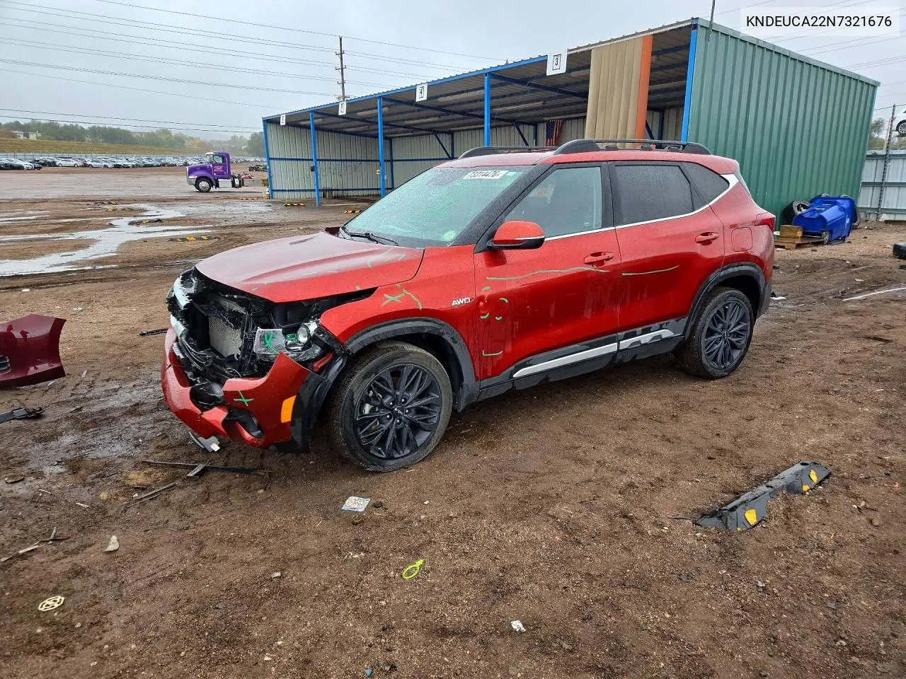 KNDEUCA22N7321676 Kia Seltos 2022 — повреждение Передняя часть, фото до ремонта
