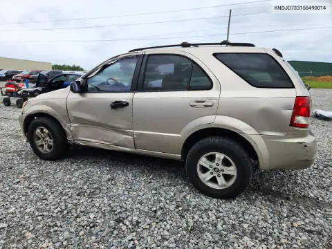 2005 Kia Sorento Lx VIN KNDJD733155490014 фото 2