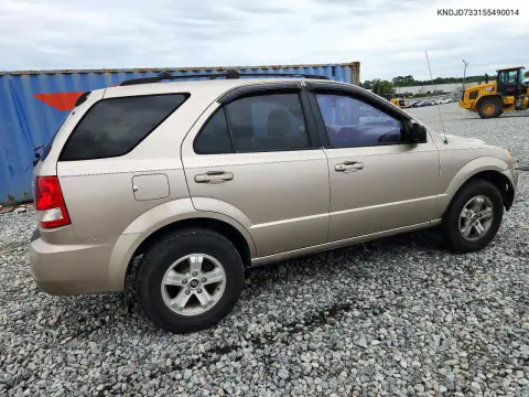 2005 Kia Sorento Lx VIN KNDJD733155490014 фото 3