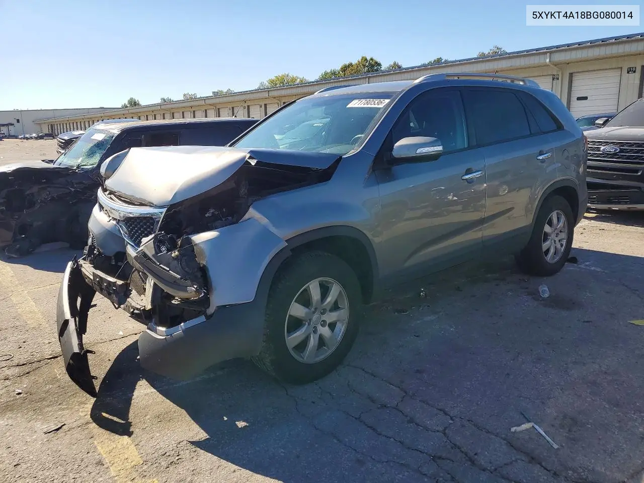 2011 Kia Sorento Lx VIN 5XYKT4A18BG080014 фото 1