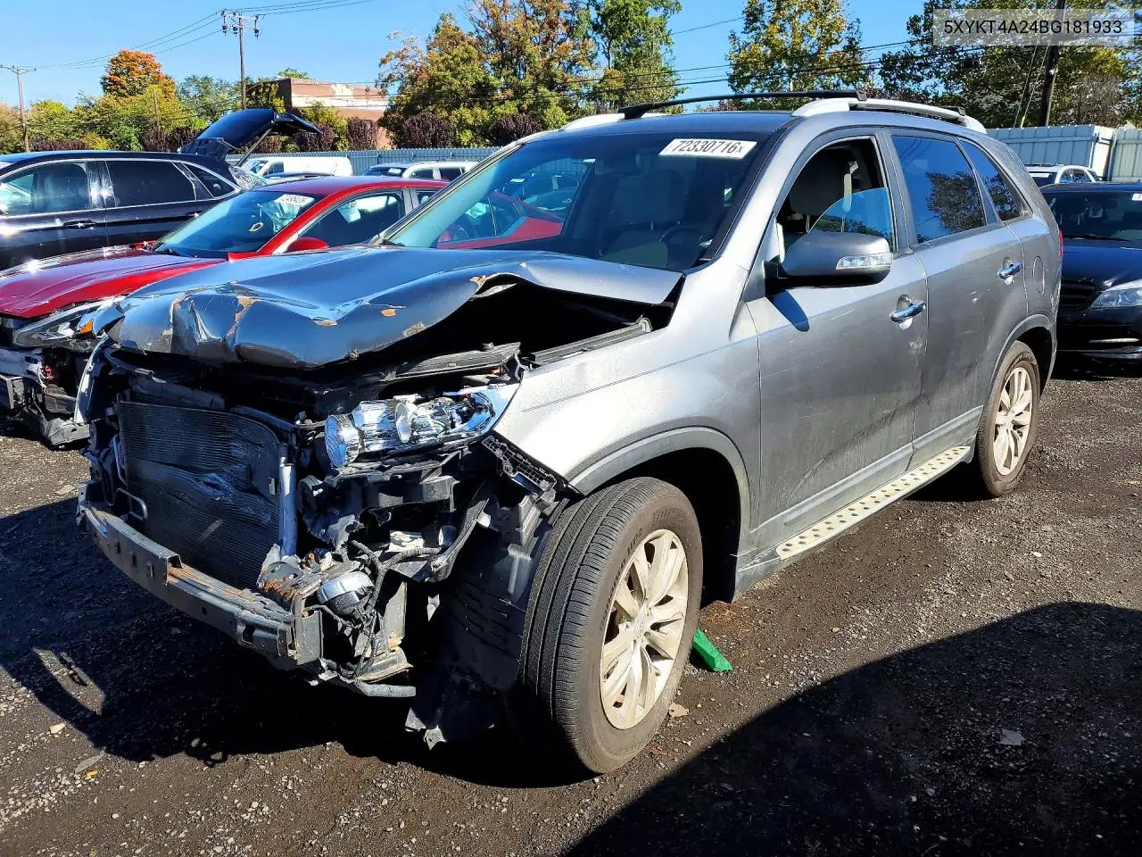 2011 Kia Sorento Lx VIN 5XYKT4A24BG181933 фото 1