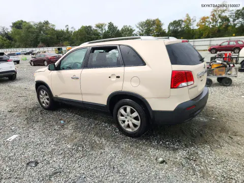2011 Kia Sorento Lx VIN 5XYKTDA2XBG150007 фото 2