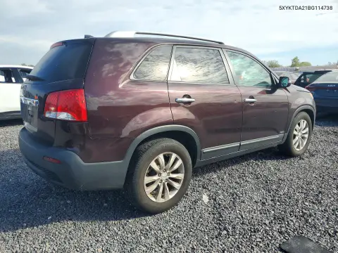2011 Kia Sorento Lx VIN 5XYKTDA21BG114738 фото 3