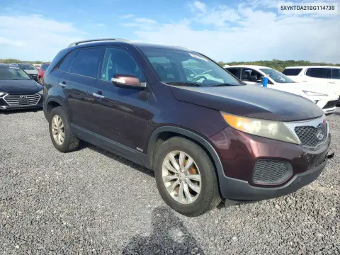 2011 Kia Sorento Lx VIN 5XYKTDA21BG114738 фото 4