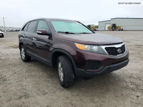 2011 Kia Sorento Lx VIN 5XYKT3A18BG103608 фото 4