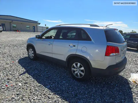 2013 Kia Sorento Lx VIN 5XYKT4A22DG309802 фото 2
