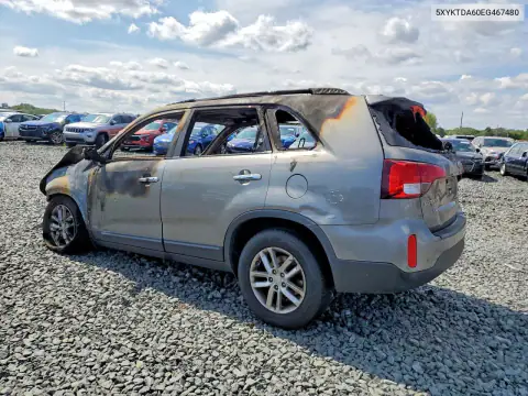 5XYKTDA60EG467480 — 2014 Kia Sorento, фото 2 с аукциона Copart, Пожар