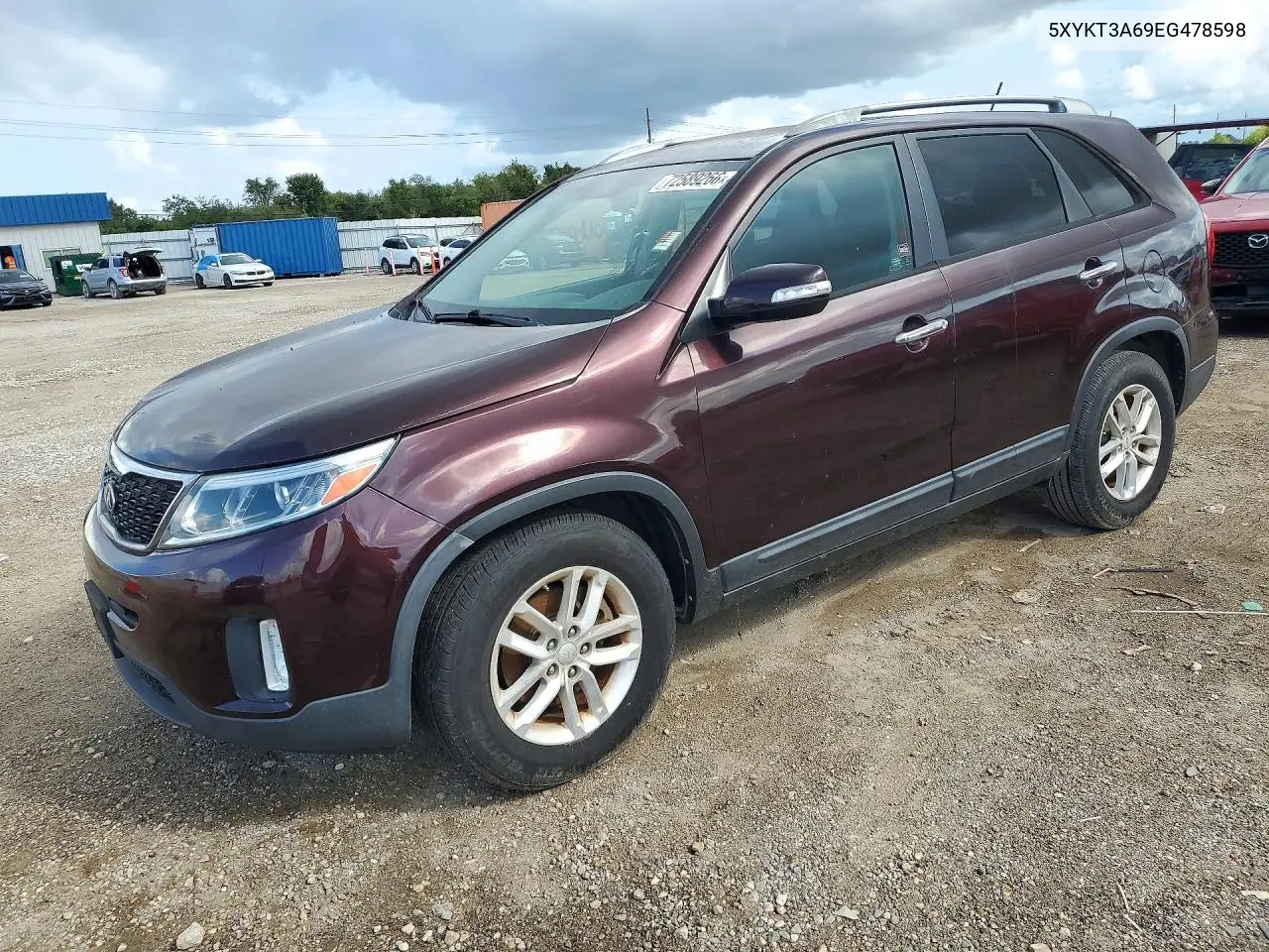 2014 Kia Sorento Lx VIN 5XYKT3A69EG478598 фото 1