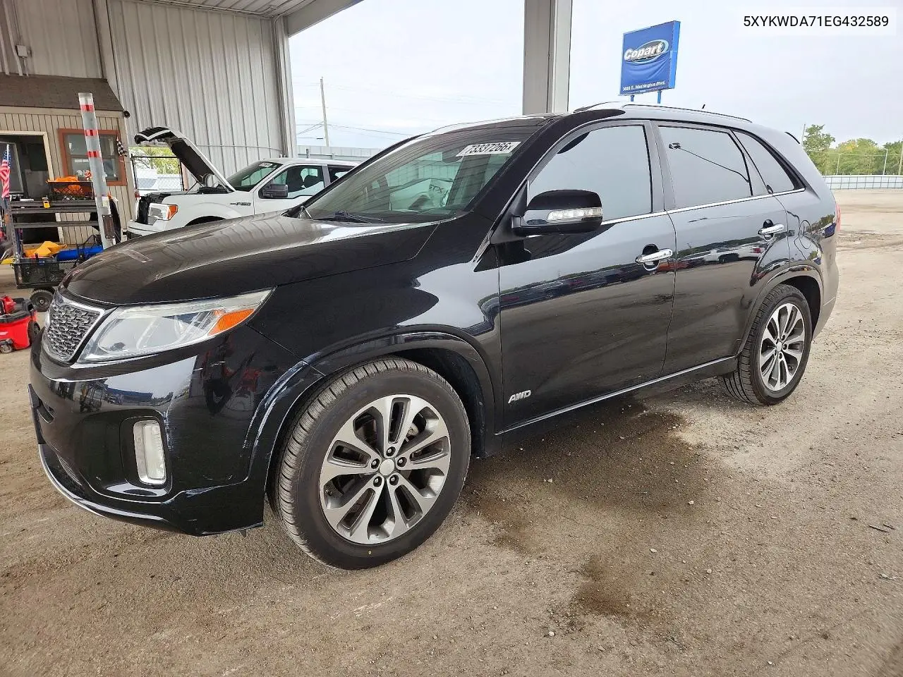 5XYKWDA71EG432589 Kia Sorento 2014 — повреждение Боковая часть, фото до ремонта