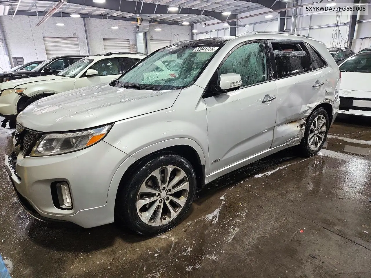 5XYKWDA77FG569005 Kia Sorento 2015 — повреждение Боковая часть, фото до ремонта