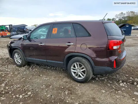 5XYKT3A60FG642922 — 2015 Kia Sorento, фото 2 с аукциона Copart, Передняя часть