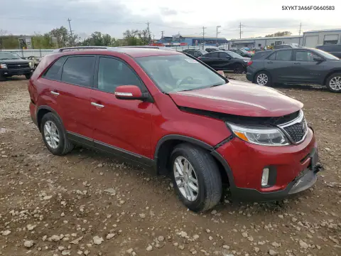 5XYKT3A66FG660583 — 2015 Kia Sorento, фото 4 с аукциона Copart, Передняя часть