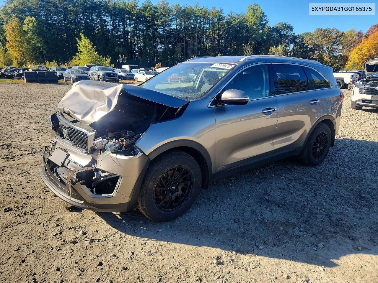 2016 Kia Sorento Lx VIN 5XYPGDA31GG165375 фото 1