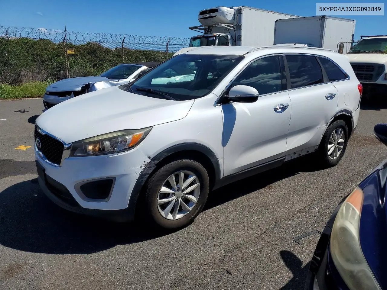 5XYPG4A3XGG093849 Kia Sorento 2016 — повреждение Боковая часть, фото до ремонта