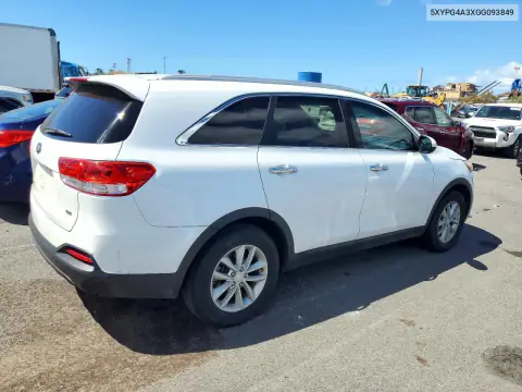 5XYPG4A3XGG093849 — 2016 Kia Sorento, фото 3 с аукциона Copart, Боковая часть