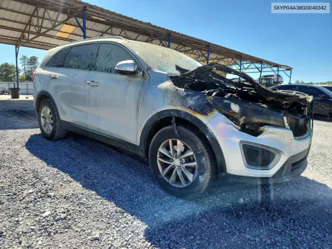 2016 Kia Sorento Lx VIN 5XYPG4A38GG040342 фото 4