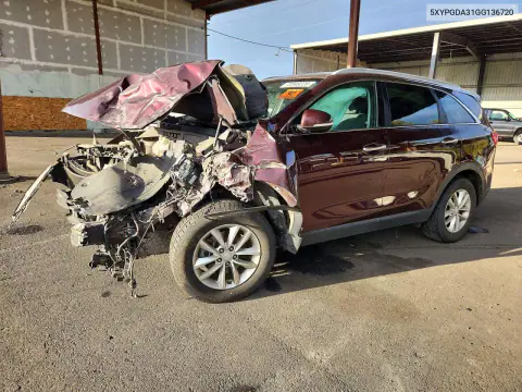 5XYPGDA31GG136720 Kia Sorento 2016 — повреждение Передняя часть, фото до ремонта