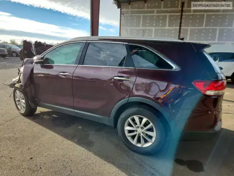 5XYPGDA31GG136720 — 2016 Kia Sorento, фото 2 с аукциона Copart, Передняя часть