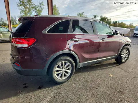 5XYPGDA31GG136720 — 2016 Kia Sorento, фото 3 с аукциона Copart, Передняя часть