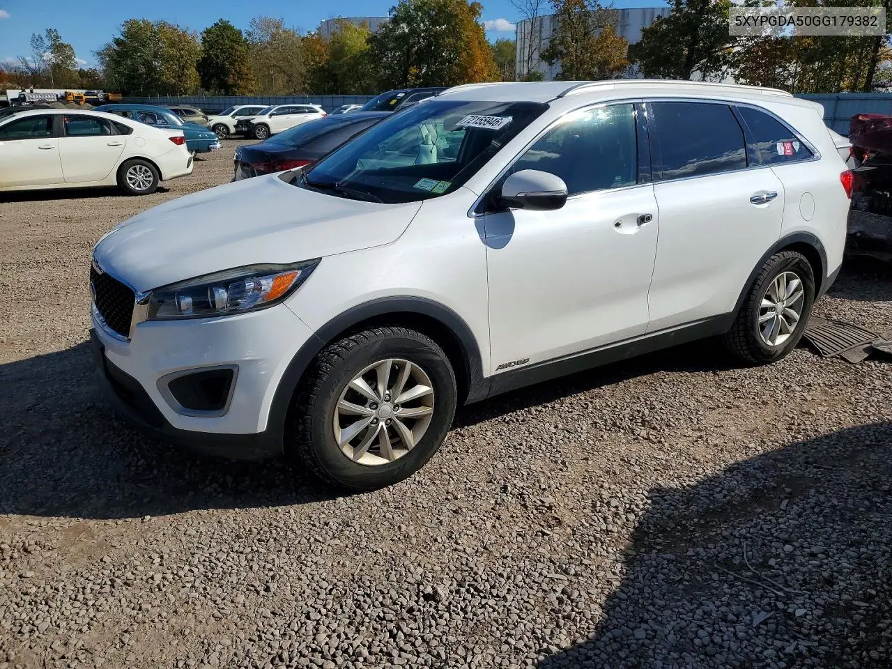 2016 Kia Sorento Lx V6 VIN 5XYPGDA50GG179382 фото 1