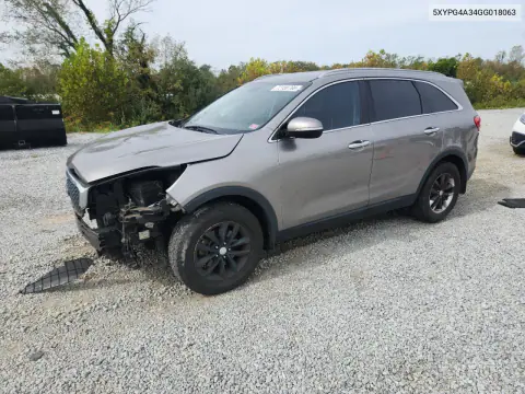 5XYPG4A34GG018063 — 2016 Kia Sorento, Передняя часть, фото до ремонта