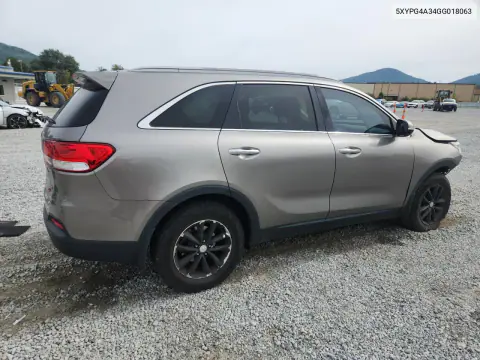 2016 Kia Sorento Lx VIN 5XYPG4A34GG018063 фото 3