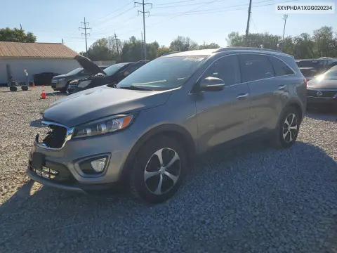5XYPHDA1XGG020234 — 2016 Kia Sorento, Передняя часть, фото до ремонта