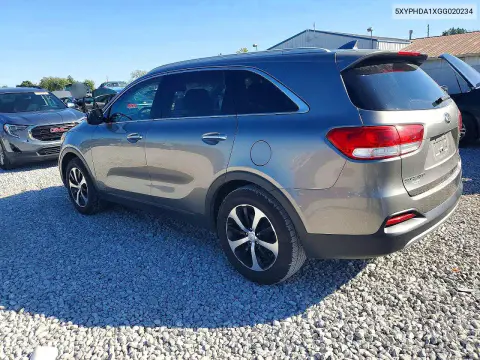 2016 Kia Sorento Ex VIN 5XYPHDA1XGG020234 фото 2