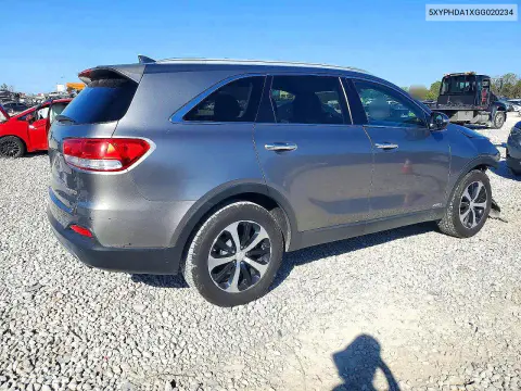 2016 Kia Sorento Ex VIN 5XYPHDA1XGG020234 фото 3